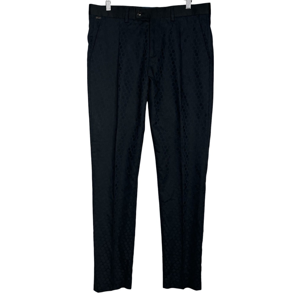 Scotch‎ & Soda Blake Pants Mens 31x34 Blue Jacquard Dot Slim Chino Trouser